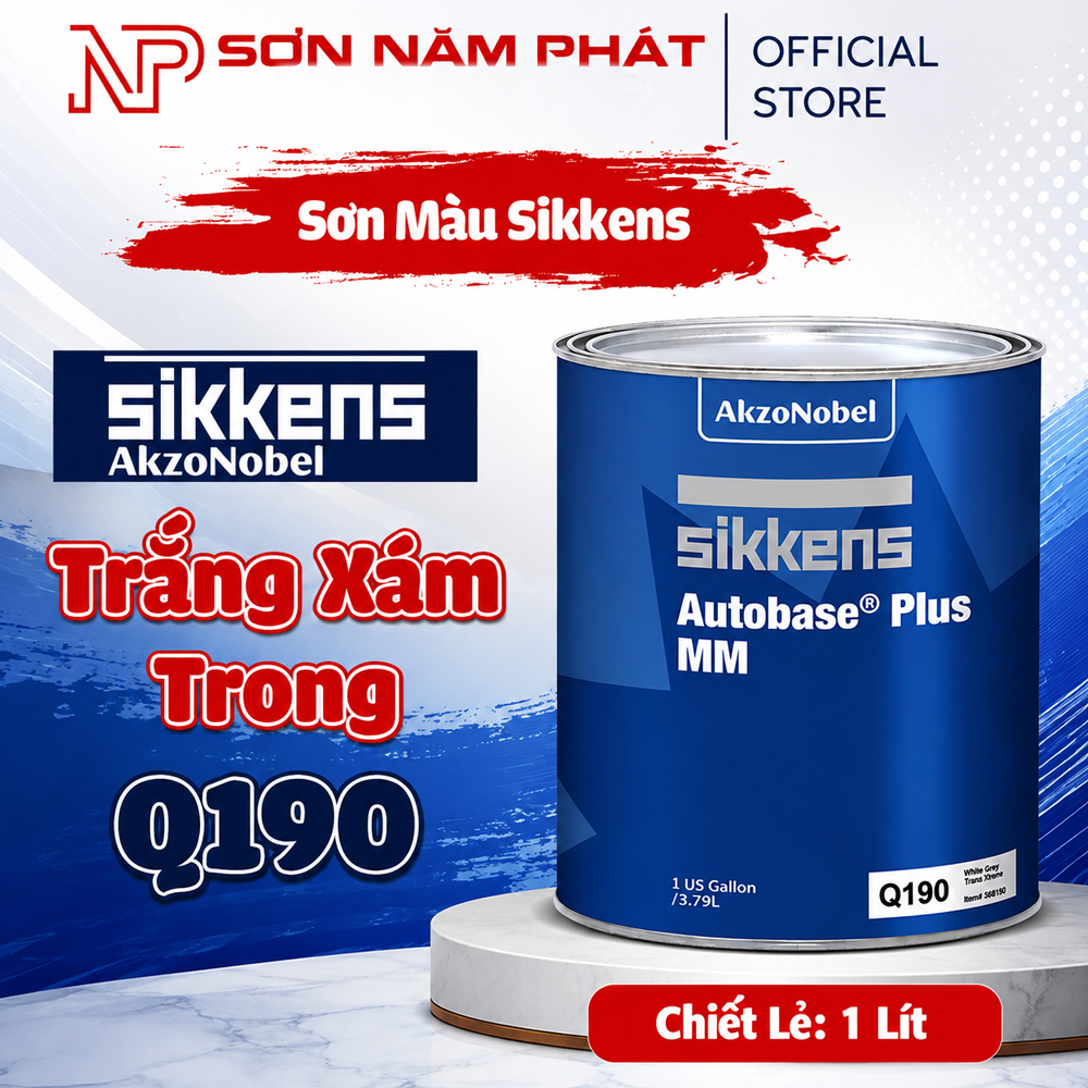 Sikkens Q190 Màu Trắng Xám Trong Chiết Lẻ 1 Lít – Sơn Ô Tô Chuyên Dụng Sikkens Q190 Màu Trắng Xám Trong Chiết Lẻ 1 Lít – Sơn Ô Tô Chuyên Dụng