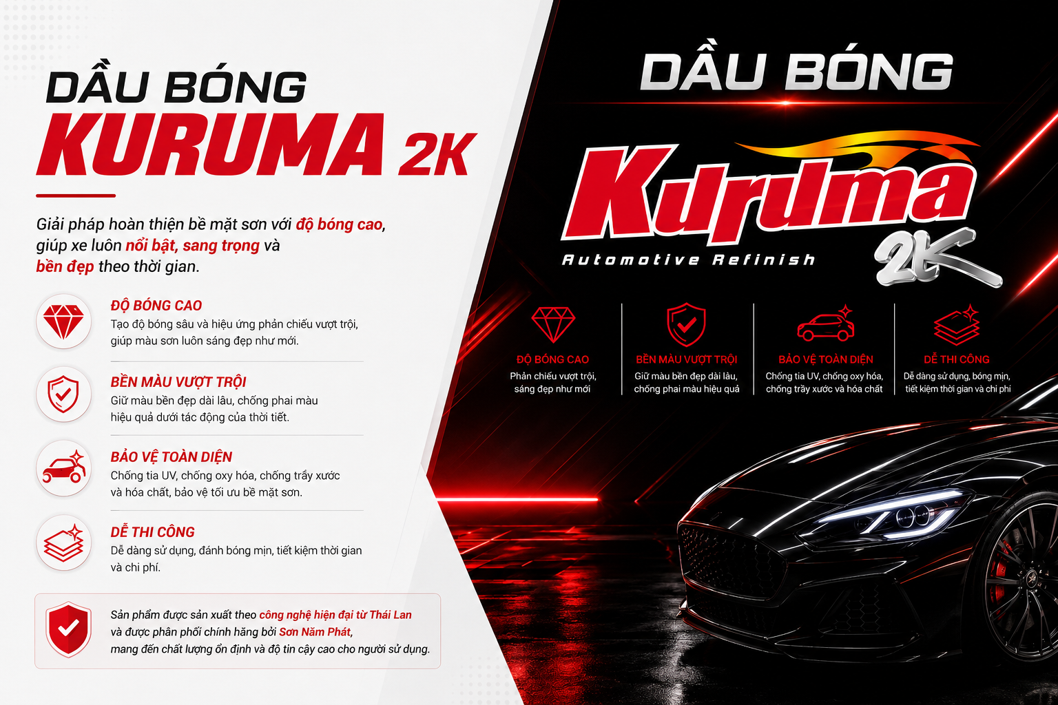Dầu Bóng Kuruma Sơn Năm Phát Phân Phối Dầu Bóng Kuruma Sơn Năm Phát Phân Phối