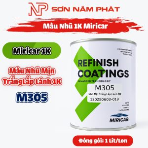 Sơn Nhũ 1K Miricar M305 Màu Nhũ Mịn Trắng Lấp Lánh