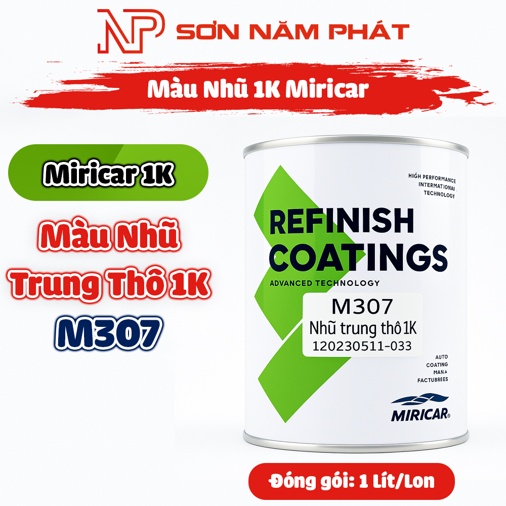 Sơn Nhũ 1K Miricar M307 Màu Nhũ Trung Thô Sơn Nhũ 1K Miricar M307 Màu Nhũ Trung Thô