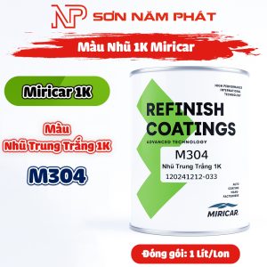 Sơn Nhũ 1K Miricar M304 Màu Nhũ Trung Trắng