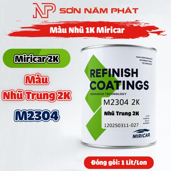 Sơn 2K Miricar Màu Nhũ Trung M2304