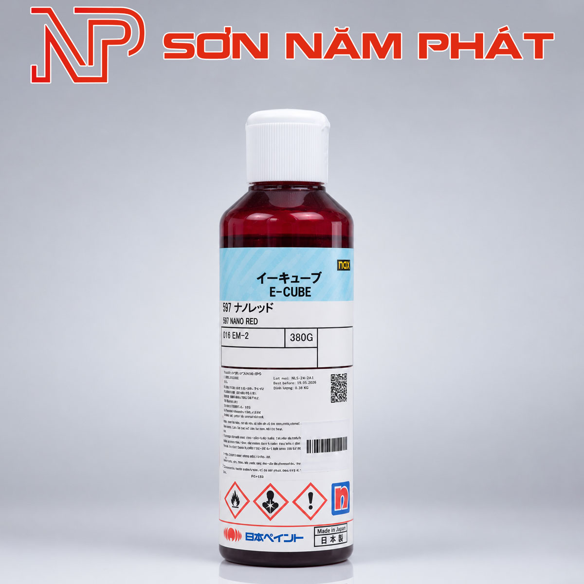 Nippon Paint NAX E-CUBE 597 Nano Red 380g – Màu Gốc Pha Sơn Mazda 46V Soul Red Crystal Metallic Nippon Paint NAX E-CUBE 597 Nano Red 380g – Màu Gốc Pha Sơn Mazda 46V Soul Red Crystal Metallic