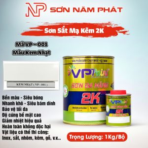 Sơn 2K Đa Năng VietPaint VPPaint VP001 – Màu Kem Nhạt | Bộ 1kg