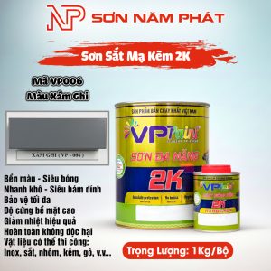 Sơn 2K Đa Năng VietPaint VPPaint VP006 – Màu Xám Ghi | Bộ 1kg