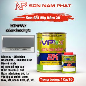Sơn 2K Đa Năng VietPaint VPPaint VP007 – Màu Xám Xingfa | Bộ 1kg