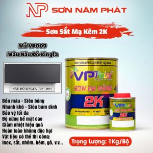 Sơn 2K Đa Năng VietPaint VPPaint VP009 – Màu Nâu Đỏ Xingfa | Bộ 1kg