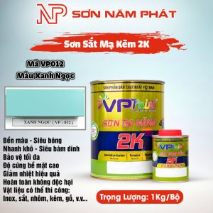 Sơn 2K Đa Năng VietPaint VPPaint VP012 – Màu Xanh Ngọc | Bộ 1kg