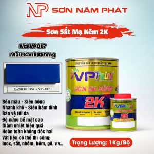 Sơn 2K Đa Năng VietPaint VPPaint VP017 – Màu Xanh Dương | Bộ 1kg