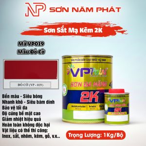 Sơn 2K Đa Năng VietPaint VPPaint VP019 – Màu Đỏ Cờ | Bộ 1kg