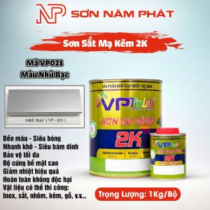 Sơn 2K Đa Năng VietPaint VPPaint VP021 – Màu Nhũ Bạc | Bộ 1kg