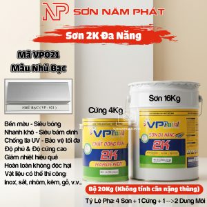 Sơn 2K Đa Năng VPPaint VP021 – Màu Nhũ Bạc | Bộ 20kg