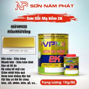 Sơn 2K Đa Năng VietPaint VPPaint VP022 – Màu Nhũ Vàng | Bộ 1kg