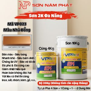 Sơn 2K Đa Năng VPPaint VP023 – Màu Nhũ Đồng | Bộ 20kg