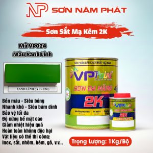 Sơn 2K Đa Năng VietPaint VPPaint VP024 – Màu Xanh Lính | Bộ 1kg