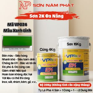 Sơn 2K Đa Năng VPPaint VP024 – Màu Xanh Lính | Bộ 20kg