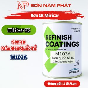 Sơn 1K Miricar M103A Màu Đen Quốc Tế