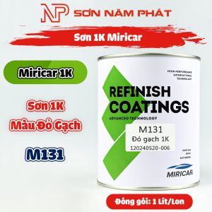 Sơn 1K Miricar Màu Đỏ Gạch M131