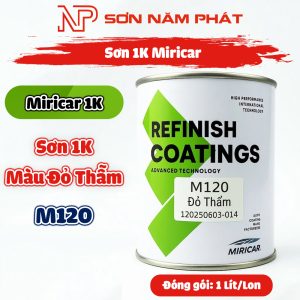 Sơn 1K Miricar M120 Màu Đỏ Thẫm