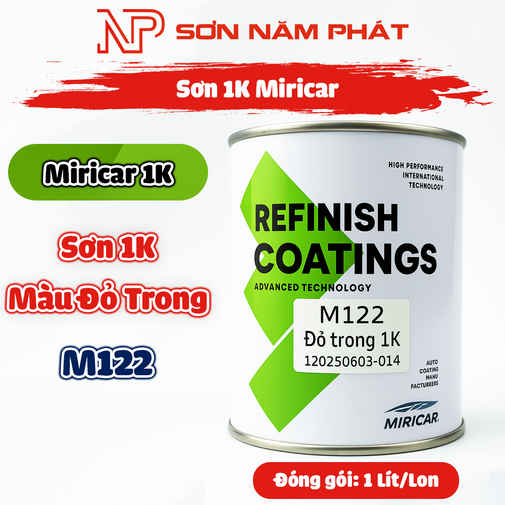 Sơn 1K Miricar Màu Đỏ Trong M122 Sơn 1K Miricar Màu Đỏ Trong M122