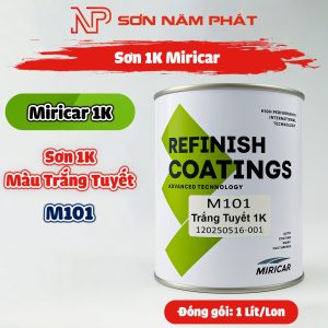 Sơn 1K Miricar M101 – Màu Trắng Tuyết