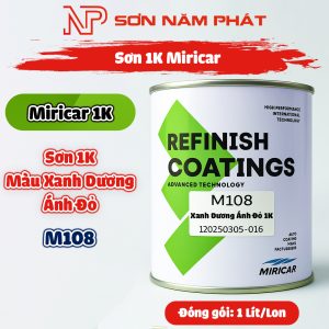 Sơn 1K Miricar Màu Xanh Dương Ánh Đỏ M108