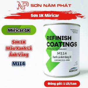 Sơn 1K Miricar M114 Màu Xanh Lá Ánh Vàng