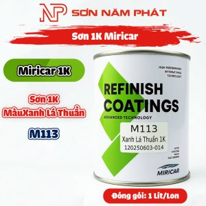 Sơn 1K Miricar M113 Màu Xanh Lá Thuần