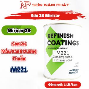 Sơn 2K Miricar M221 Màu Xanh Dương Thuần