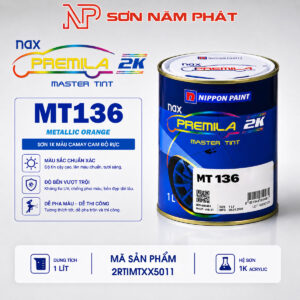 Sơn Nippon Paint NAX Premila 1K MT136 – Camay Cam Đỏ Rực | 1 Lít