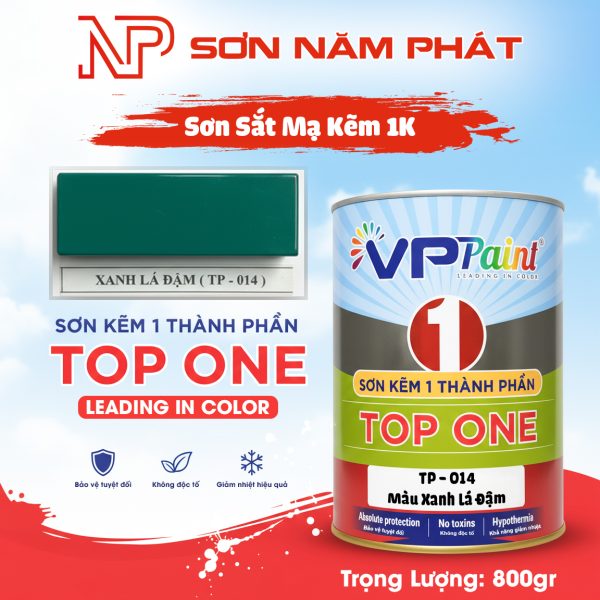 Sơn Tàu Thuyền 1K TP014 Màu Xanh Lá Đậm Viet Paint 800gr