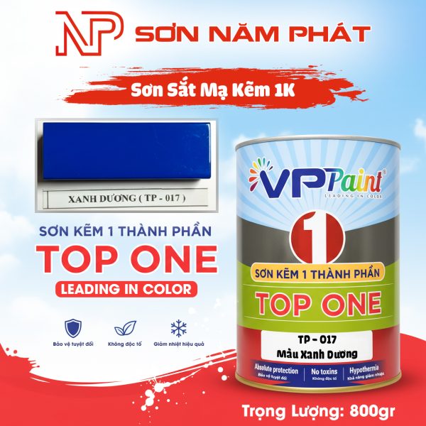 Sơn Tàu Thuyền 1K TP017 Màu Xanh Dương Viet Paint 800gr