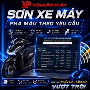 Sơn Xe Máy Pha Màu Theo Yêu Cầu