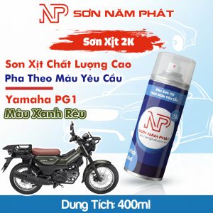 Sơn Xịt 2K Yamaha PG1 Màu Xanh Rêu 400ml | Pha Màu Theo Yêu Cầu