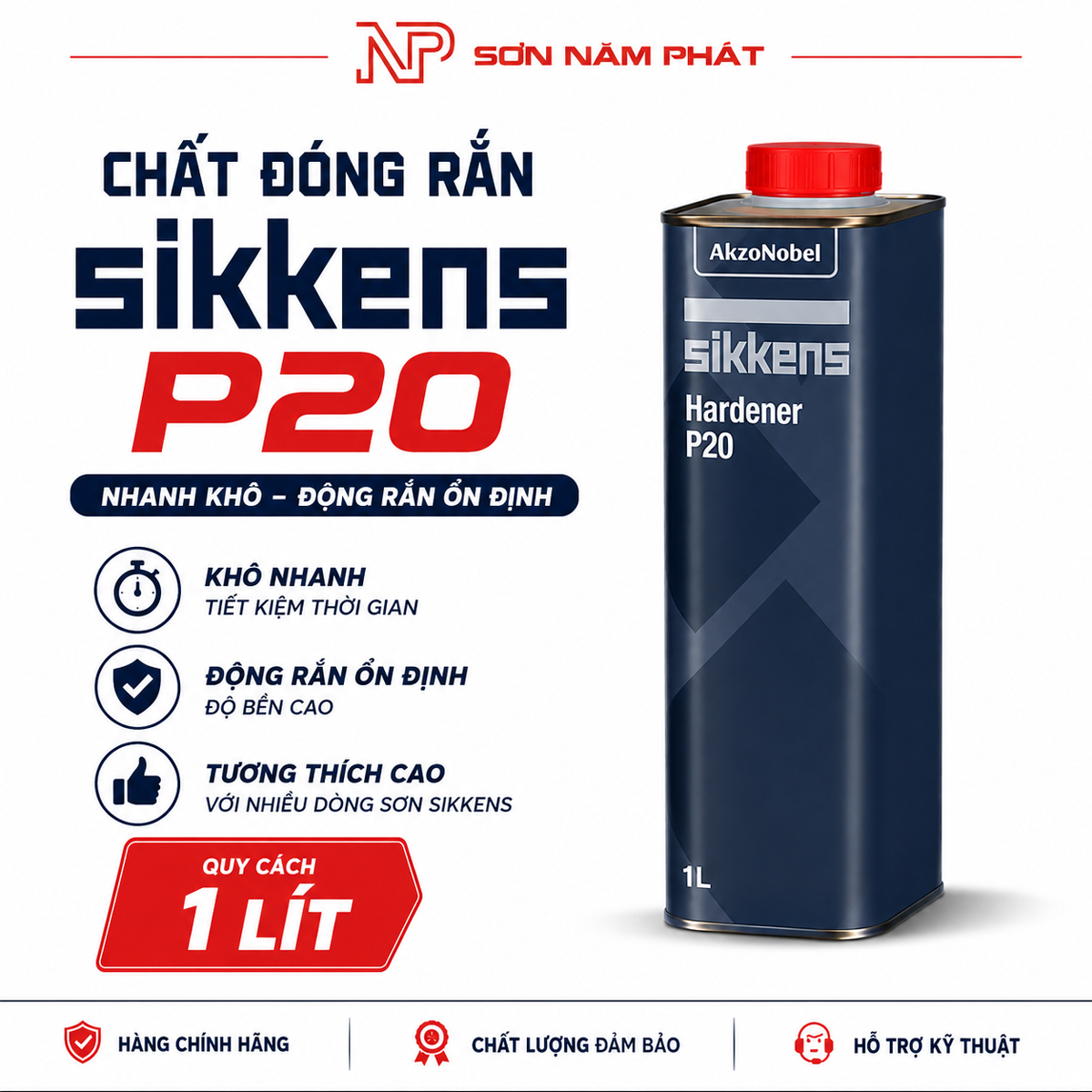 Đóng Rắn Nhanh Khô Sikkens Hardener P20 Sikkens 1 Lít Đóng Rắn Nhanh Khô Sikkens Hardener P20 Sikkens 1 Lít
