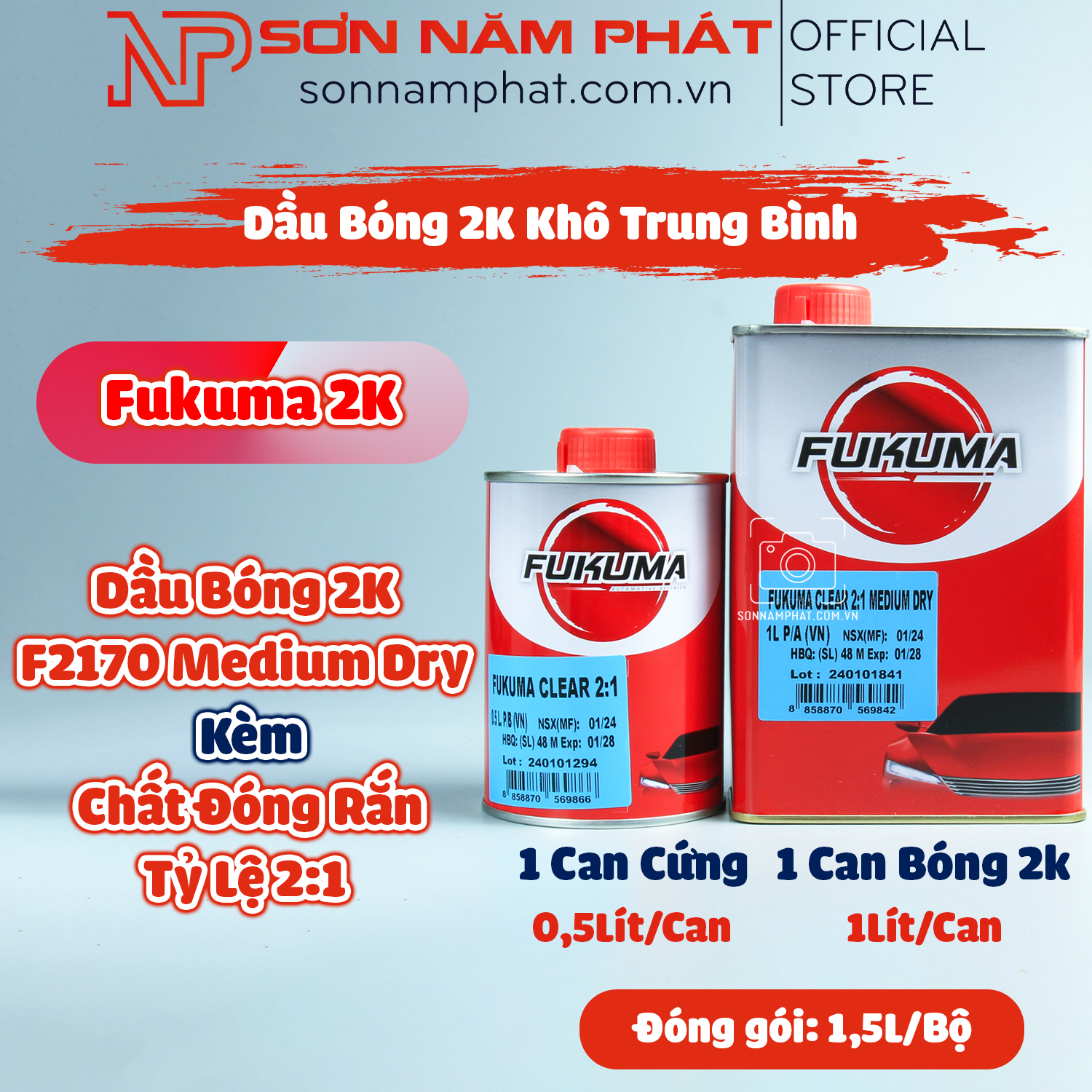 Dầu Bóng 2K FUKUMA CLEAR F2170 Dầu Bóng 2K FUKUMA CLEAR F2170