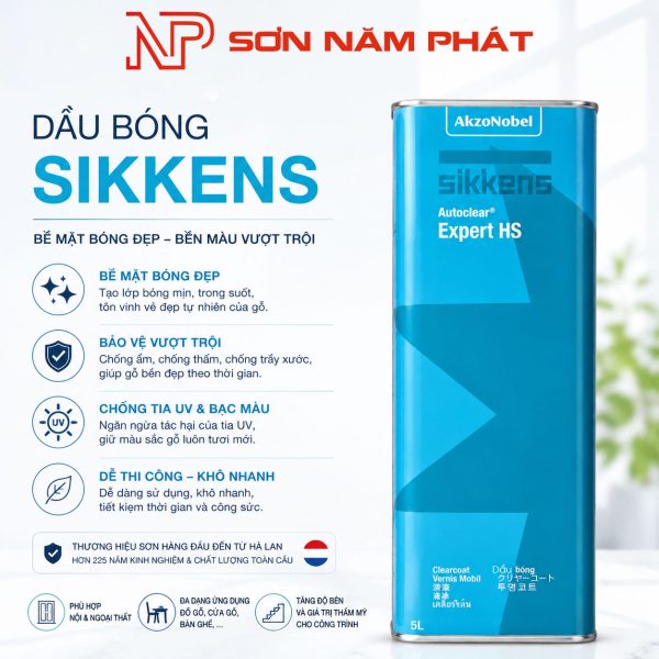 Dầu Bóng Sikkens Autoclear Expert HS 5 Lít