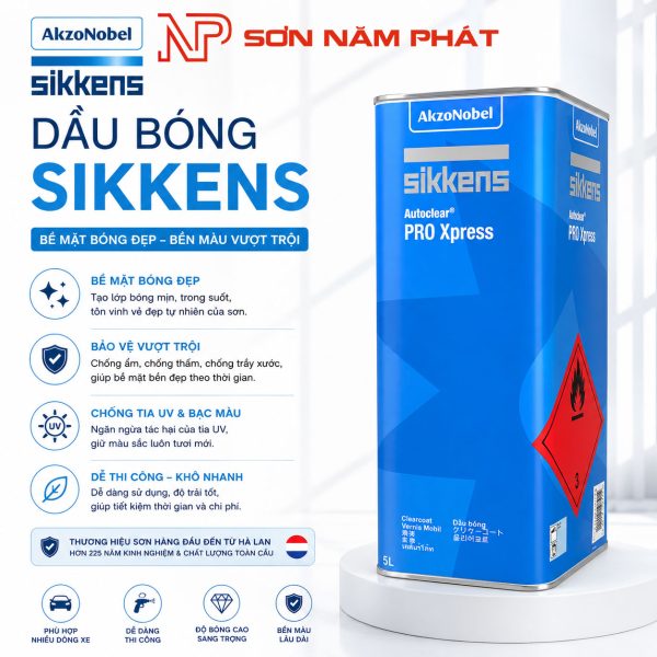 Dầu Bóng Sikkens Autoclear PRO Xpress 5 Lít