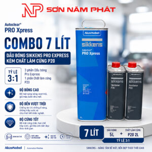 Combo 7 Lít Dầu Bóng Sikkens Pro Express Kèm Chất Làm Cứng P20 Tỷ Lệ 3:1