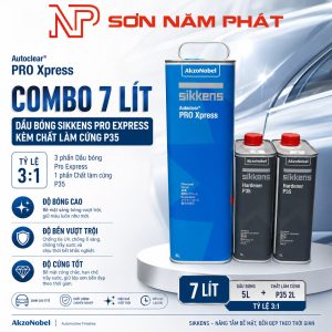 Combo 7 Lít Dầu Bóng Sikkens Pro Express Kèm Chất Làm Cứng P35 Tỷ Lệ 3:1
