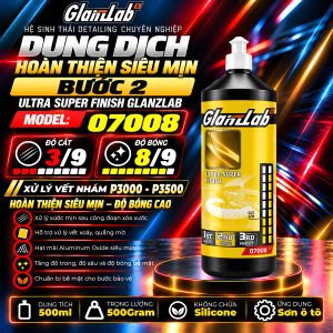 Dung Dịch Hoàn Thiện Siêu Mịn Bước 2 – Ultra Super Finish GlanzLab Model 07008 (500ml) | Thay Thế FARECLA G3 FINE & MENZERNA 3500