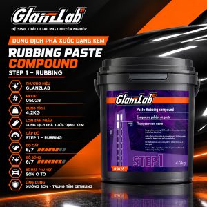 Dung Dịch Phá Xước GlanzLab 05028 4.2KG – Rubbing Paste Compound Step 1
