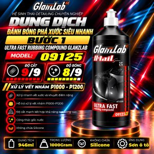 Dung Dịch Đánh Bóng Phá Xước Siêu Nhanh Bước 1 – Ultra Fast Rubbing Compound GlanzLab Model 09125 (946ml – 945g) | Thay Thế 3M 36057 & 36060
