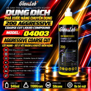 Dung Dịch Phá Xước Nặng GlanzLab 200 Aggressive Coarse Cut Liquid Compound 04003 946ml | Thay Thế Farecla Profile 200 Select