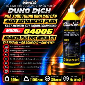Dung Dịch Phá Xước Trung Bình GlanzLab 400 Advanced Plus Fast Medium Cut Liquid Compound 04005 946ml | Thay Thế Farecla Profile 400 Advanced Plus