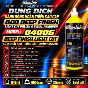 Dung Dịch Đánh Bóng Hoàn Thiện GlanzLab 600 Deep Finish Light Cut Polish & Swirl Remover 04006 946ml | Thay Thế Farécla Profile 700