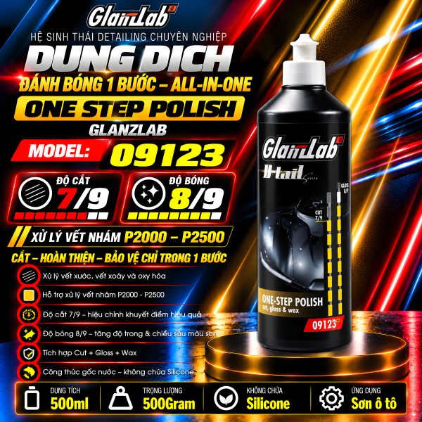 Dung Dịch Đánh Bóng 1 Bước – One Step Polish GlanzLab 09123 500ml | Thay Thế Menzerna One Step Polish 3 in 1