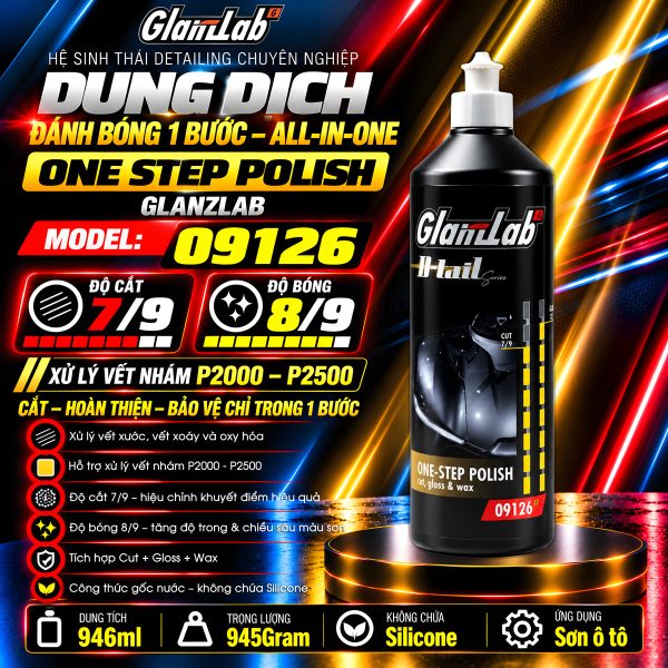 Dung Dịch Đánh Bóng 1 Bước – One Step Polish GlanzLab 09126 946ml – 945g | Thay Thế Menzerna One Step Polish 3 in 1