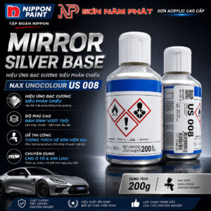Sơn Acrylic Nippon Paint NAX UNOCOLOUR US 008 Mirror Silver Base 200g Chính Hãng | Sơn Năm Phát