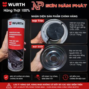 Sơn Phủ Gầm Wurth Màu Đen 1000ml Chính Hãng